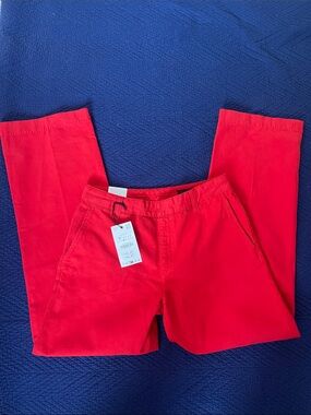 Zara women’s Bright Red Chinos - Slim Straight